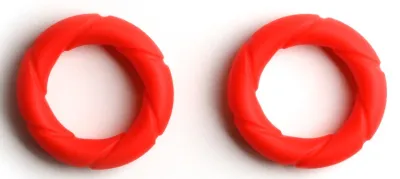 Lot de 2 Anneaux péniens Silicone READY RINGS 28 mm Rouges