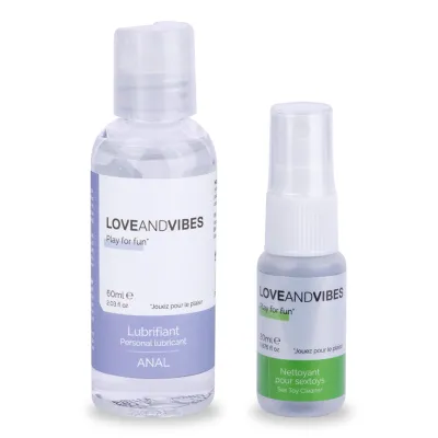Lubrifiant anal 60ml et nettoyant 20ml LOVE AND VIBES