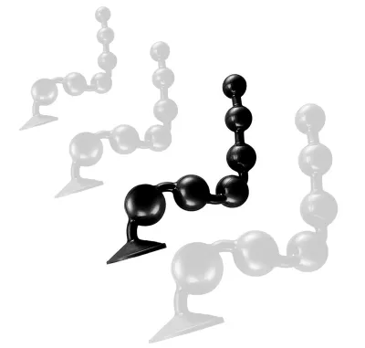 Chapelet anal Silicone SOMASS L 48 x 6.8 cm Noir