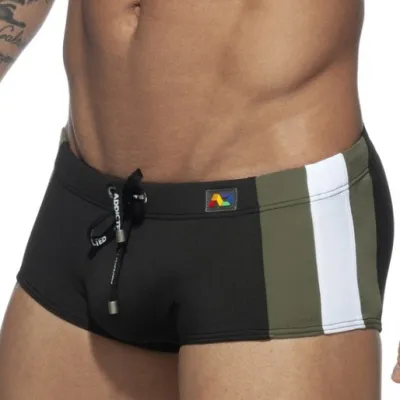 Addicted Boxer de bain STRIPES BASIC SUNGA Noir