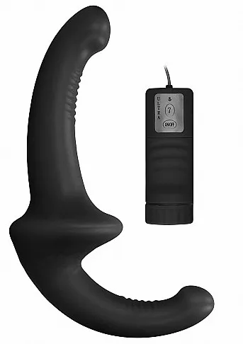 Gode ceinture Vibrant Strapless Strap-on – Noir