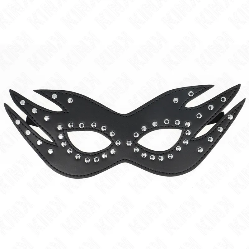 Masque en cuirette à rivets modèle 3 26x9,5cm - Kink