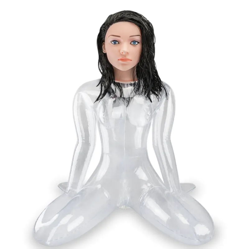 Poupée gonflable kamasutra transparente vibrante vagin Julia