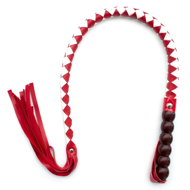 Fouet MAHOGANY 90cm Blanc-Rouge
