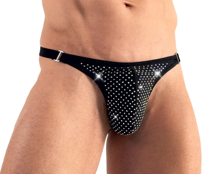 Svenjoyment String avec strass brillants ARTEMIS Noir