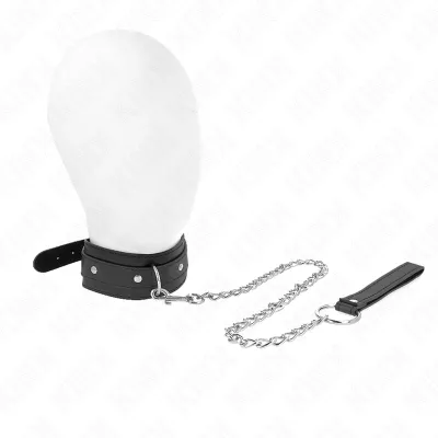 Collier avec Laisse BDSM Réglable 65cm Cuir - Kink