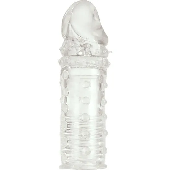 Manchon Pénis Nervuré Translucide +5cm - CalExotics