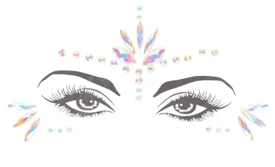 Stickers Strass Visage phosphorescent GLOW JEWELRY