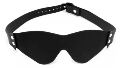 Masque BDSM en Silicone BLIND THICK Noir