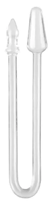 Double Plug anal LONG SNASS 43 x 4.5 cm Transparent