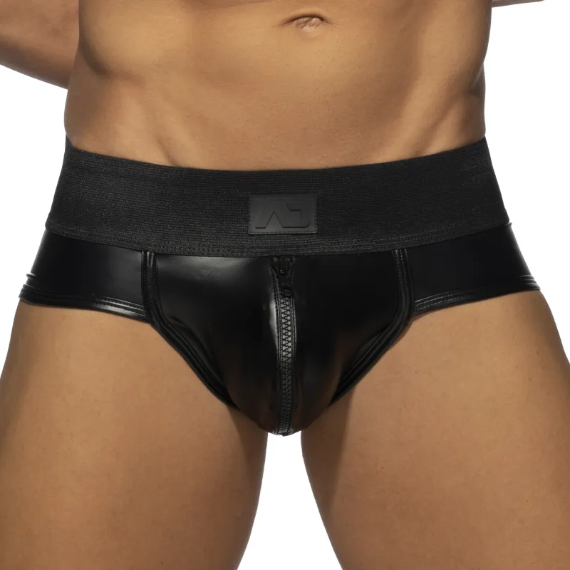 Slip FRONT ZIP RUB Noir