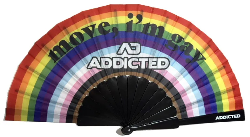 Éventail Addicted MOVE I'M GAY 33 x 23cm