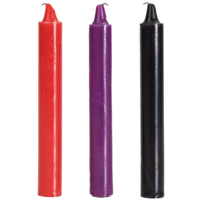 Lot de 3 bougies colorées