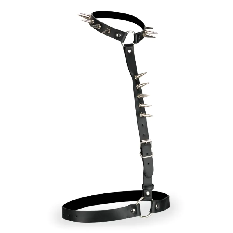 Harnais de torse BDSM en similicuir et à piques