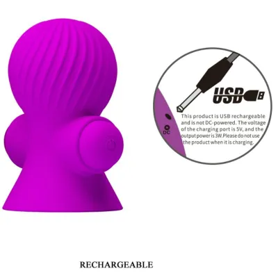Stimulateurs Tétons Pretty Love 12 Modes Lilas - Pretty Love