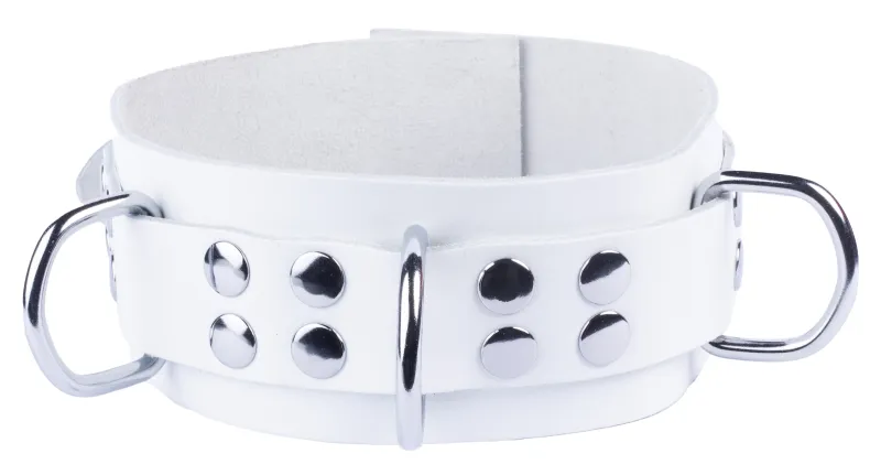 Collier en cuir ULTRA Blanc