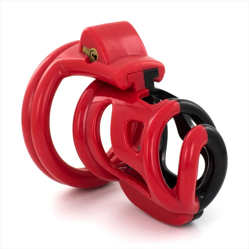 Cage de chasteté COCK CUFF 7.5 x 3 cm Rouge-Noir