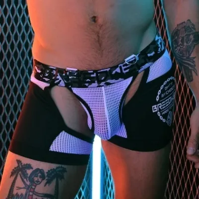 Boxer Bottomless NEO CAMO Noir-Blanc
