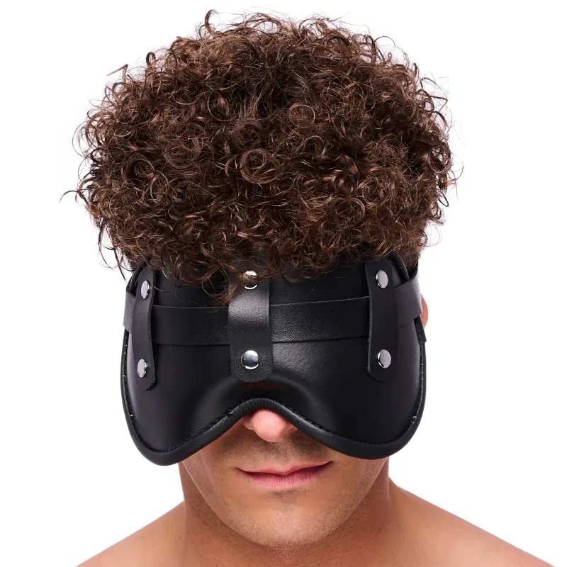 Masque en cuir rembourré BLIND UP Noir