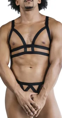 CandyMan Ensemble Bra et String ANDEROS 2 Pièces Noir
