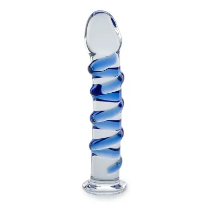 Gode godemichet en verre Swirl gode vaginal ou anal homme ou femme - Crystal