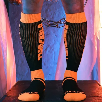 Chaussettes hautes ETERNITY Breedwell Noir-Orange Neon