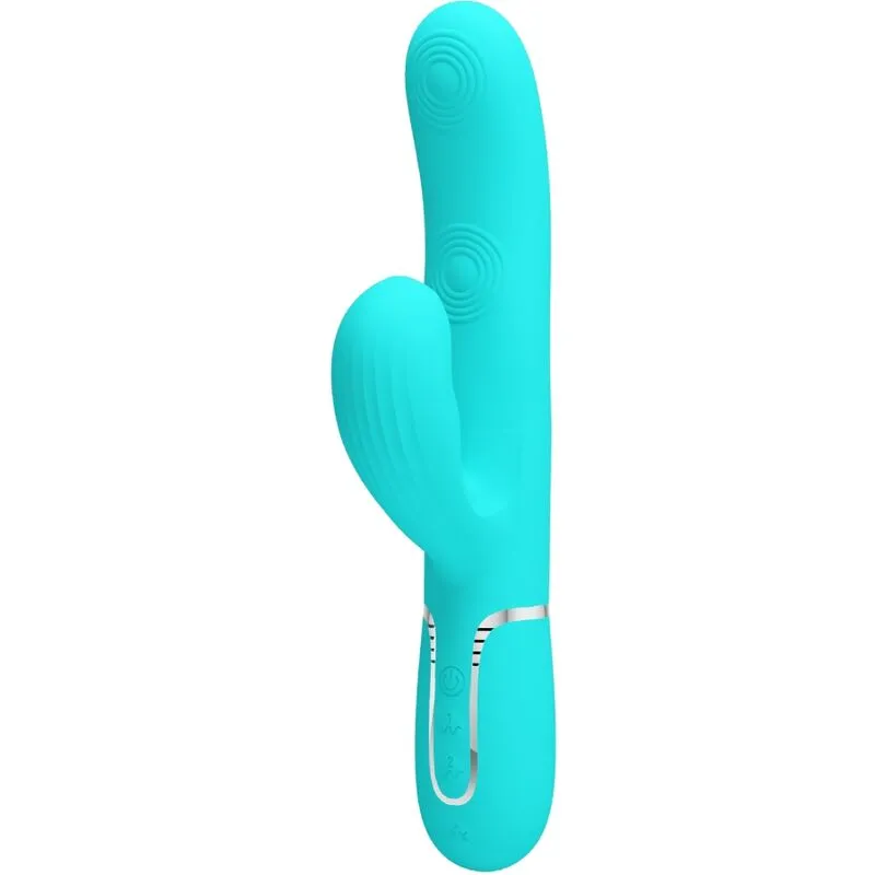 Vibromasseur Rabbit Pretty Love Point G et Clitoris Bleu