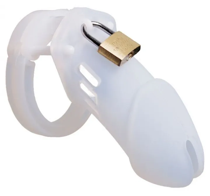 Cage de chasteté Silicone BRAN 9 x 3cm Blanche