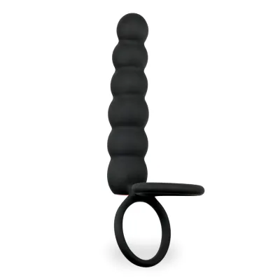 Double anneau avec plug vibrant pour double pénétration Stronix