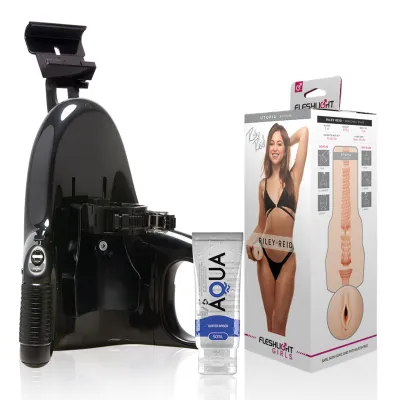 Pack Masturbateur Automatique + Vagin Riley Reid + Lubrifiant