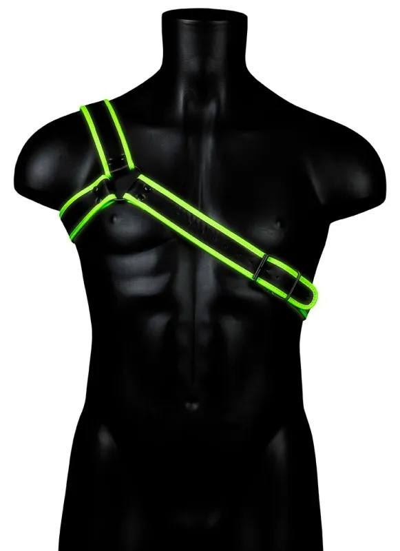 Harnais phosphorescent GLADIATOR GLOW Noir-Vert Neon