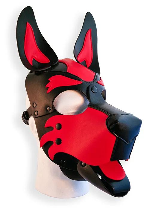 Cagoule PUPPY HOOD Noire et Rouge