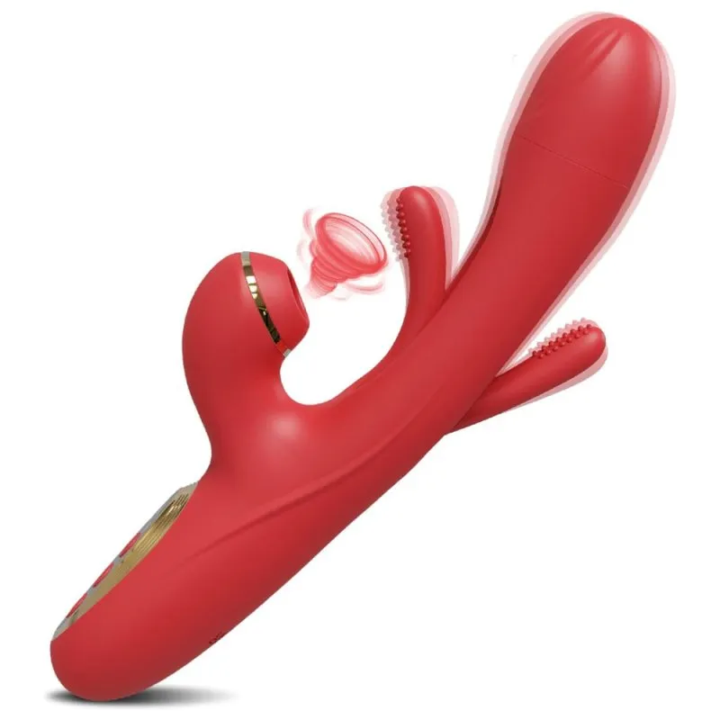 Vibro Rabbit CLITSUCK 13 x 3.6cm Rouge