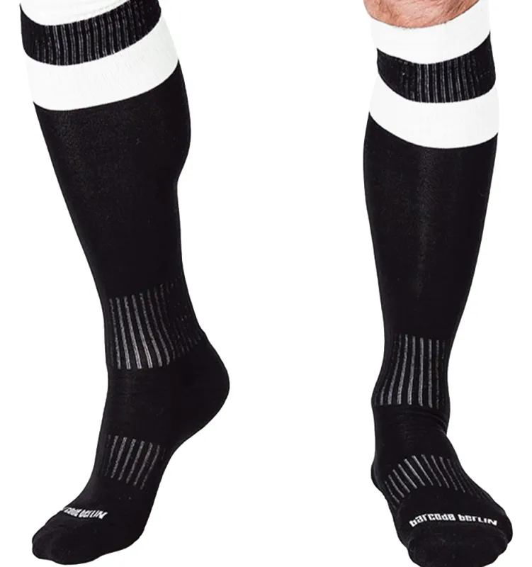Barcode Berlin Chaussettes FOOTBALL SOCKS Noir-Blanc