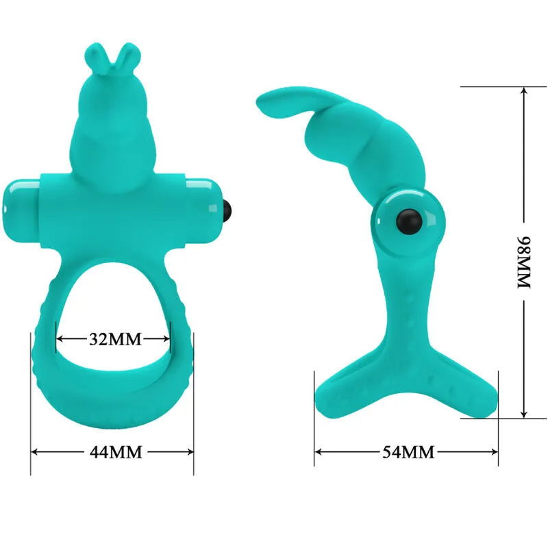 Anneau Pénien Vibrant Lapin Vert Figgy - Pretty Love