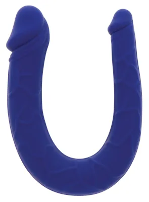 Mini Double Gode U-SHAPE 11 x 3.1cm Bleu