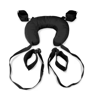 Menottes bondage chevilles et poignets avec coussin