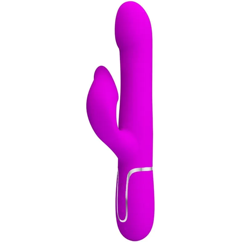 Vibromasseur Rabbit Pretty Love Multifonction 4 en 1 Violet