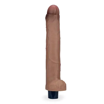 Gode godemichet vibrant ultra réaliste en silicone 23,5cm Renato gode vaginal ou anal homme ou femme - Peau claire