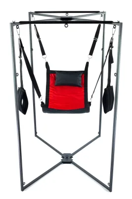 Kit Sling Tissu Carré Rouge-Noir Armature Noire