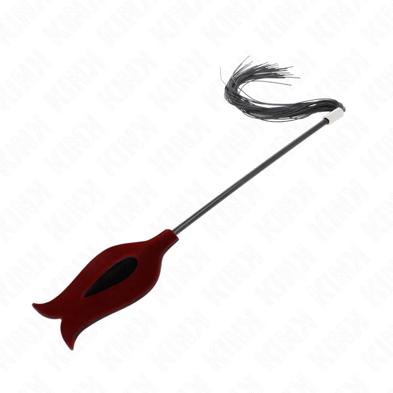 Paddle rose avec martinet noir 45 cm - Kink