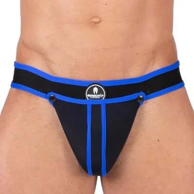 Sparta's Harness Jockstrap Néoprène SHELL Noir-Bleu
