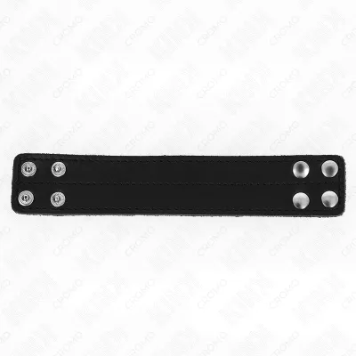 Anneau pénien en cuir avec pression 18,5 x 3,3 cm - Kink