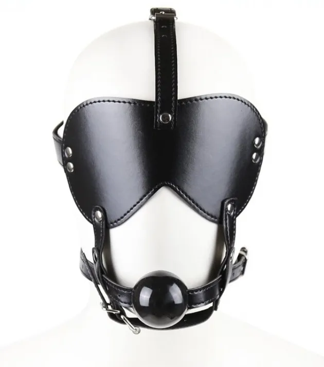 Masque + Baillon boule GAG BLIND Noir
