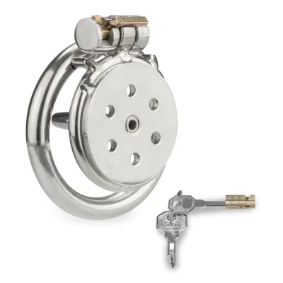 Cage à pénis plate avec tige d'urètre et 3 anneaux
