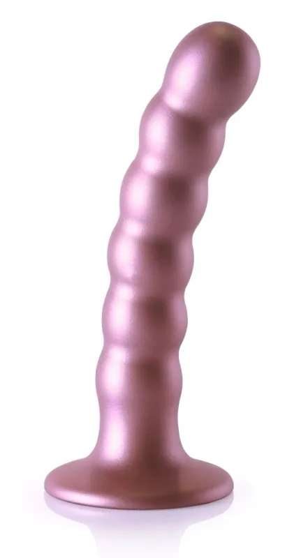 Plug en silicone BEADED G-SPOT S 13 x 2.5cm Rose
