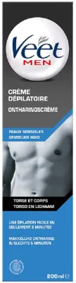 Crème Dépilatoire Homme Peaux Sensibles VEET MEN 200ml