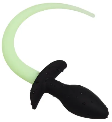 Plug Queue de chien phosphorescent LUMINOUS PUPPY 8 x 3.2cm Vert fluo