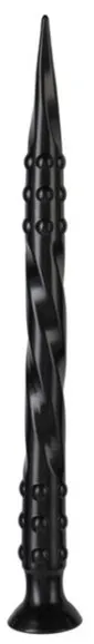 Gode long POINTED TWIST M 50 x 4 cm Noir