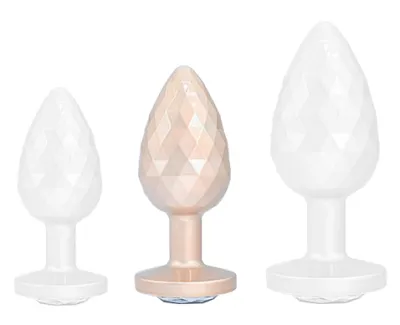 Plug Bijou IKONIK DIAMOND M 7 x 3.3 cm Beige